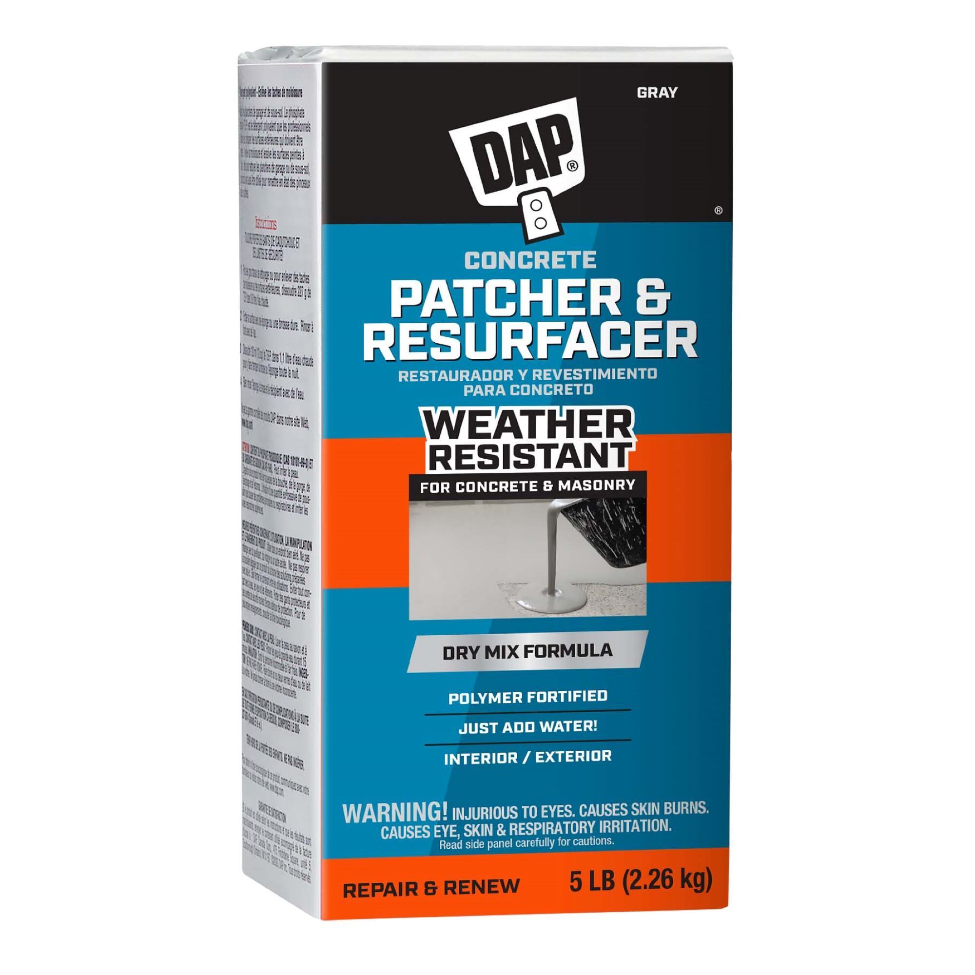 DAP Concrete Patcher & Resurfacer 5 LB Gray, Model# 7079810466
